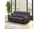 Zubaida Dark Gray  Power Motion Sofa w/Drop Down Table - Ornate Home