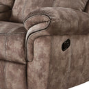 Zubaida Motion Chocolate Loveseat with Console - Ornate Home