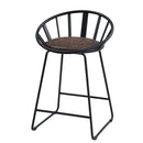 Zudora Black Counter Height Chair (Set of 2) - Ornate Home