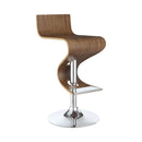 Covina Walnut & Chrome Bar Stool