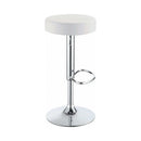 Tashan - White & Chrome - 29″ Adjustable Bar Stool - Ornate Home