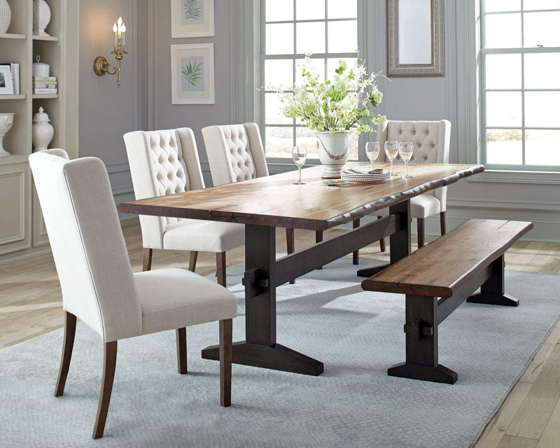 Carla - Dark Brown & Beige - Side Chairs  (Set Of 2) - Ornate Home