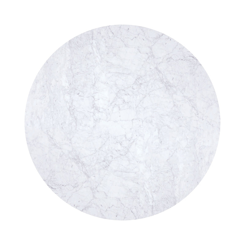 Bartole - White & Matte Black - Round Dining Table - Ornate Home