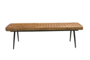 Misty - Camel & Black - Cushion Side Bench - Ornate Home