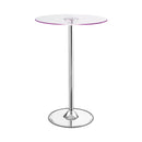 Thea Chrome & Clear Bar Table w/ LED