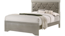 Amalia - Silver - Queen Panel Bed - Ornate Home