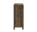 Danyal - Rustic Oak - Bar Cabinet w/ Sliding Door - Ornate Home