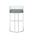 Sarina - Grey & Chrome - Bar Stools (Set Of 2) - Ornate Home