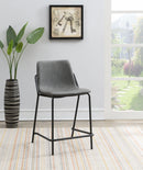 Devan - Grey And Black - Counter Height Stools  (Set Of 2) - Ornate Home