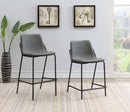 Devan - Grey And Black - Counter Height Stools  (Set Of 2) - Ornate Home