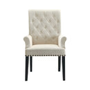Mapleton - Rustic Espresso & Beige - Arm Chair - Ornate Home