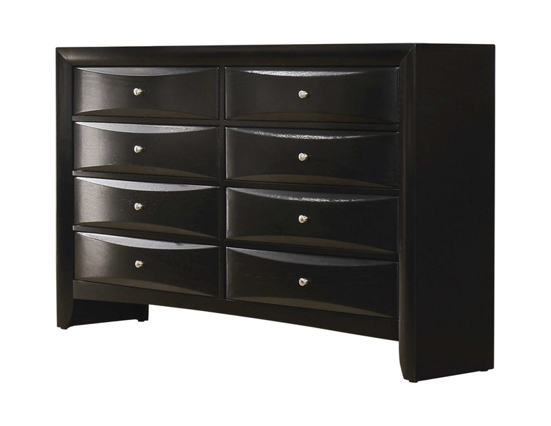 Briana - Black - 5pc Eastern King Bedroom Set w/ Storage - Ornate Home