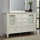 Sandy Beach - White - 11 Drawer Dresser - Ornate Home