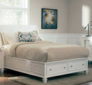 Sandy Beach - White - Eastern King Storage Bed - Ornate Home