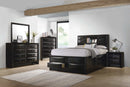 Briana - Black - 5pc Eastern King Bedroom Set w/ Storage - Ornate Home