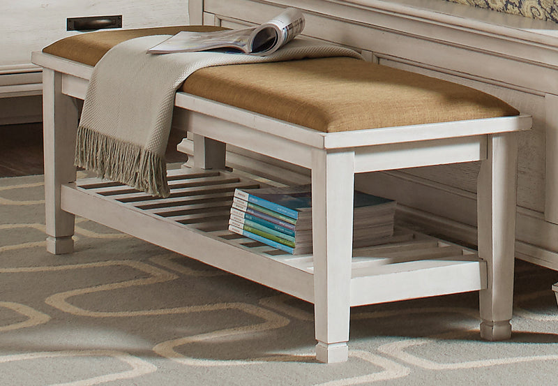 Franco - Brown & Antique White - Bench - Ornate Home