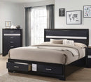 Miranda - Black - Queen Storage Bed - Ornate Home