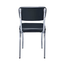 Retro - Black And Chrome - Side Chairs (Set Of 2) - Ornate Home