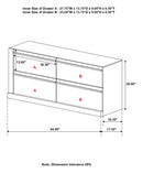 Azalia Black & Walnut Dresser