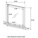 Azalia Black & Walnut Mirror w/ Jewelry Tray