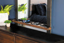 Azalia Black & Walnut Mirror w/ Jewelry Tray