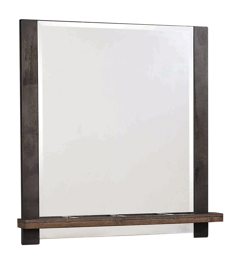 Azalia Black & Walnut Mirror w/ Jewelry Tray