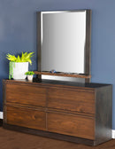 Azalia Black & Walnut Mirror w/ Jewelry Tray
