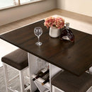 Bingham - Dark Walnut & Antique White - Counter Height Dining Table - Ornate Home