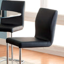 Lodia Black & Chrome Counter Ht. Chair  (Set of 2)