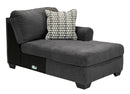 Ambee Slate 3pc LAF Chaise Sectional