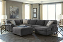 Ambee Slate 3pc LAF Chaise Sectional