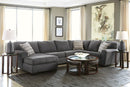 Ambee Slate 3pc LAF Chaise Sectional