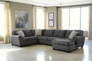 Ambee Slate 3pc LAF Chaise Sectional