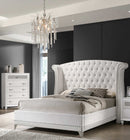 Barzini - White - California King Bed - Ornate Home