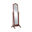 Cabot Merlot Cheval Mirror w/ Arched Top