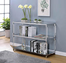 Ludvig Chrome & Clear Sofa Table
