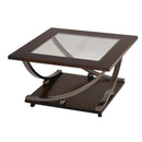 Isiah Black Nickel & Clear Glass Coffee Table - Ornate Home