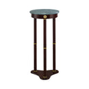 Edie Merlot Round Marble Top Accent Table