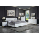 Gaines - White High Gloss - Queen Bed - Ornate Home