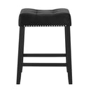 Lennon Black Saddle Counter Stool (Set of 2)