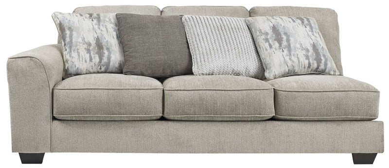 Ardsley - Pewter - 3pc RAF Sectional w/ LAF Sofa - Ornate Home