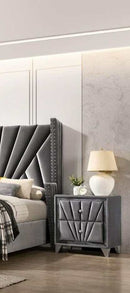 Carissa - Velvet Upholstered - Nightstand - Ornate Home