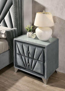 Carissa - Velvet Upholstered - Nightstand - Ornate Home