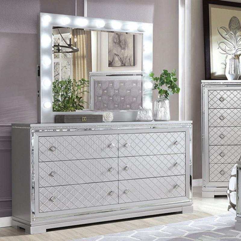 Belleterre Gray/Silver & Mirrored Dresser Belleterre Gray/Silver & Mirrored Dresser