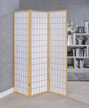 Carrie Natural & White 3pc Panel Screen