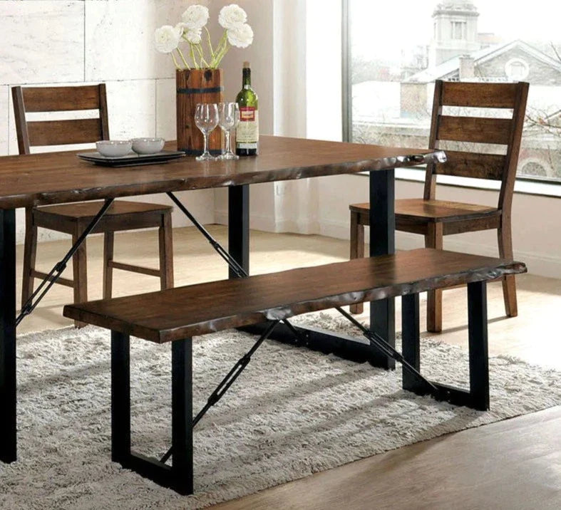 Dulce Walnut & Black Bench