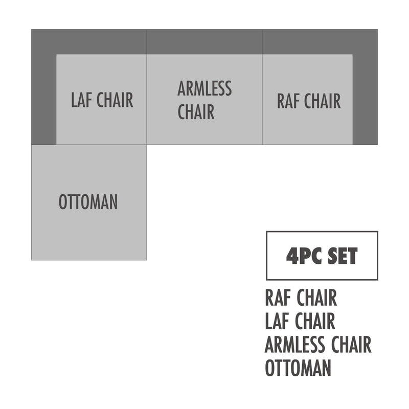 Pluma Ivory Fabric Modular Sectional Pre-Sets