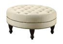 Brax - Oatmeal - Round Ottoman - Ornate Home