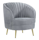 Sophia - Grey & Gold - 3pc Living Room Set - Ornate Home