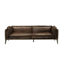 Porchester Distress Chocolate Top Grain Genuine Leather Sofa